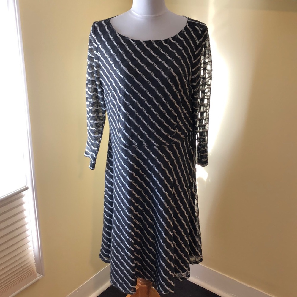 Evan Picone Long Sleeve Dress